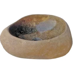 Eden Bath Natural River Rock Boulder Sink - Polished Interior