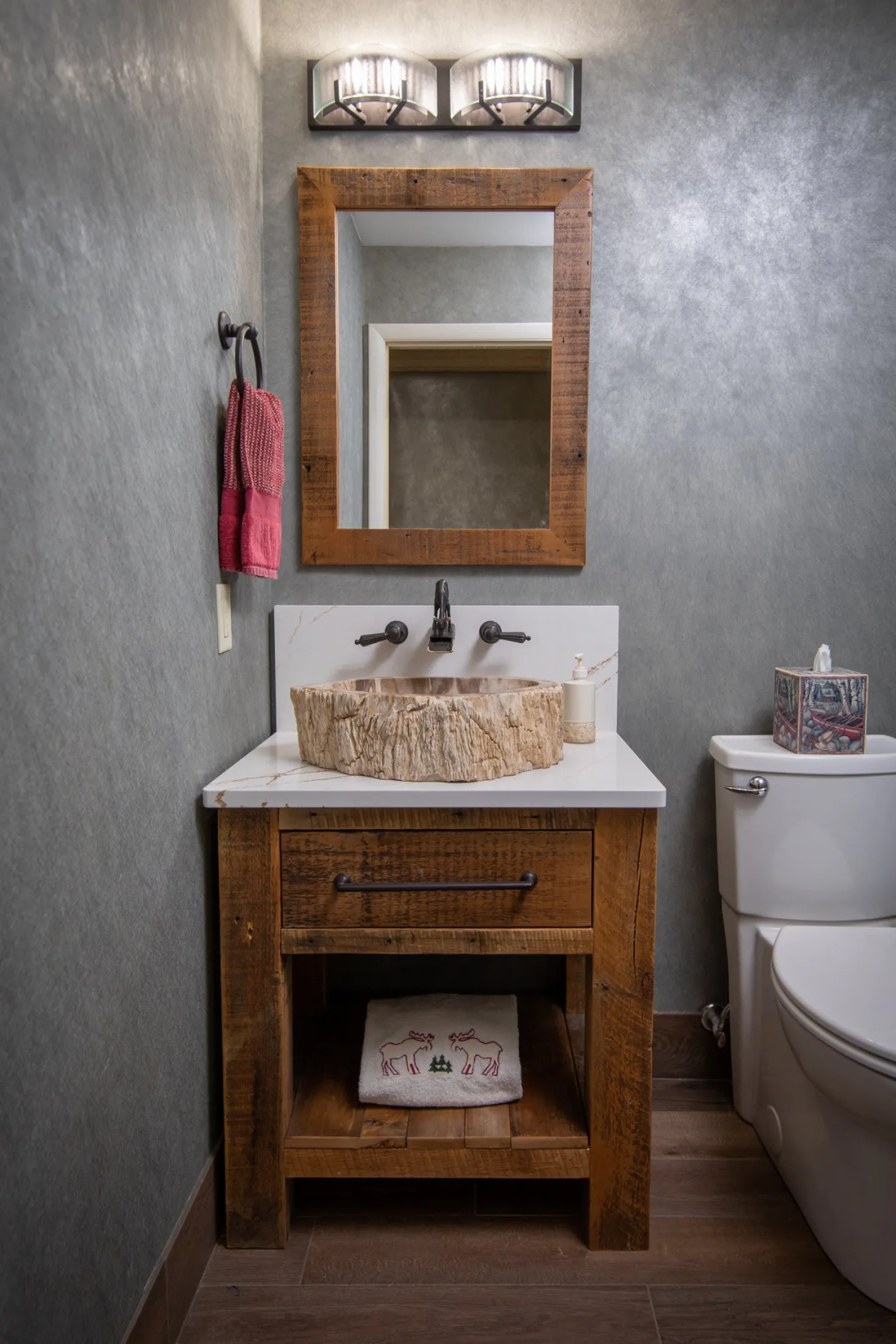 Eden Bath Natural Stone Vessel Sink - Petrified Wood