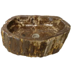 Eden Bath Natural Stone Vessel Sink - Petrified Wood