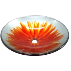 Eden Bath Orange Blossom Glass Vessel Sink