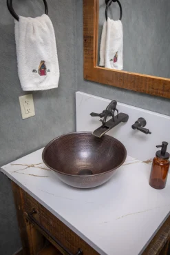 Eden Bath Petite Copper Vessel Sink - Antique Dark Copper