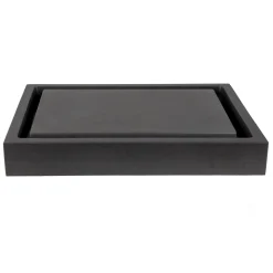 Eden Bath Rectangular Infinity Pool Sink - Honed Lava Stone