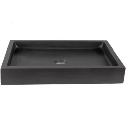 Eden Bath Rectangular Vessel Sink - Honed Lava Stone