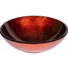 Eden Bath Red Copper Reflections Glass Vessel Sink