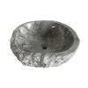 Eden Bath Rustic Grigio Marble Sink with Rough Exterior - Polished Interior