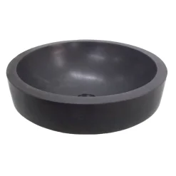 Eden Bath Semi Recessed Lava Stone Vessel Sink With Apron