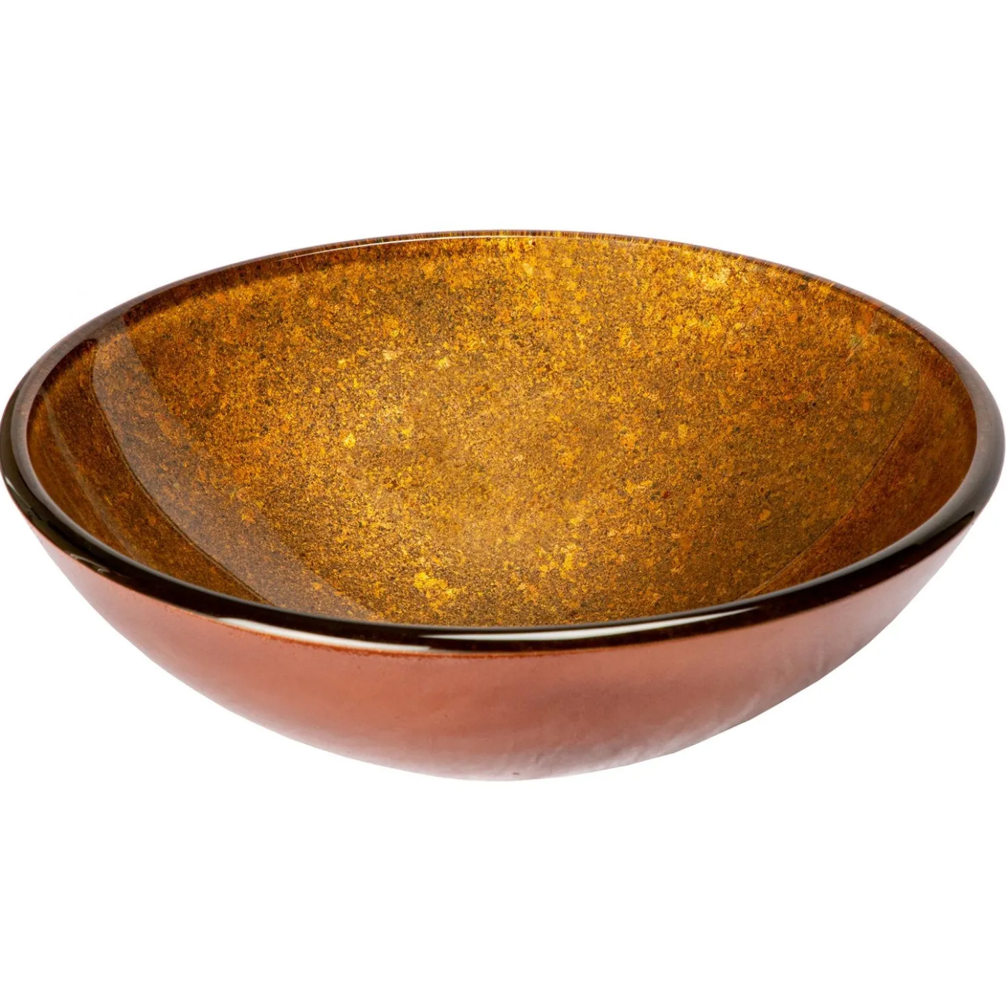 Eden Bath Speckled Bronze Round Glass Vessel Sink