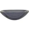 Eden Bath Square Glass Vessel Sink in Onyx Black with Rounded Corners