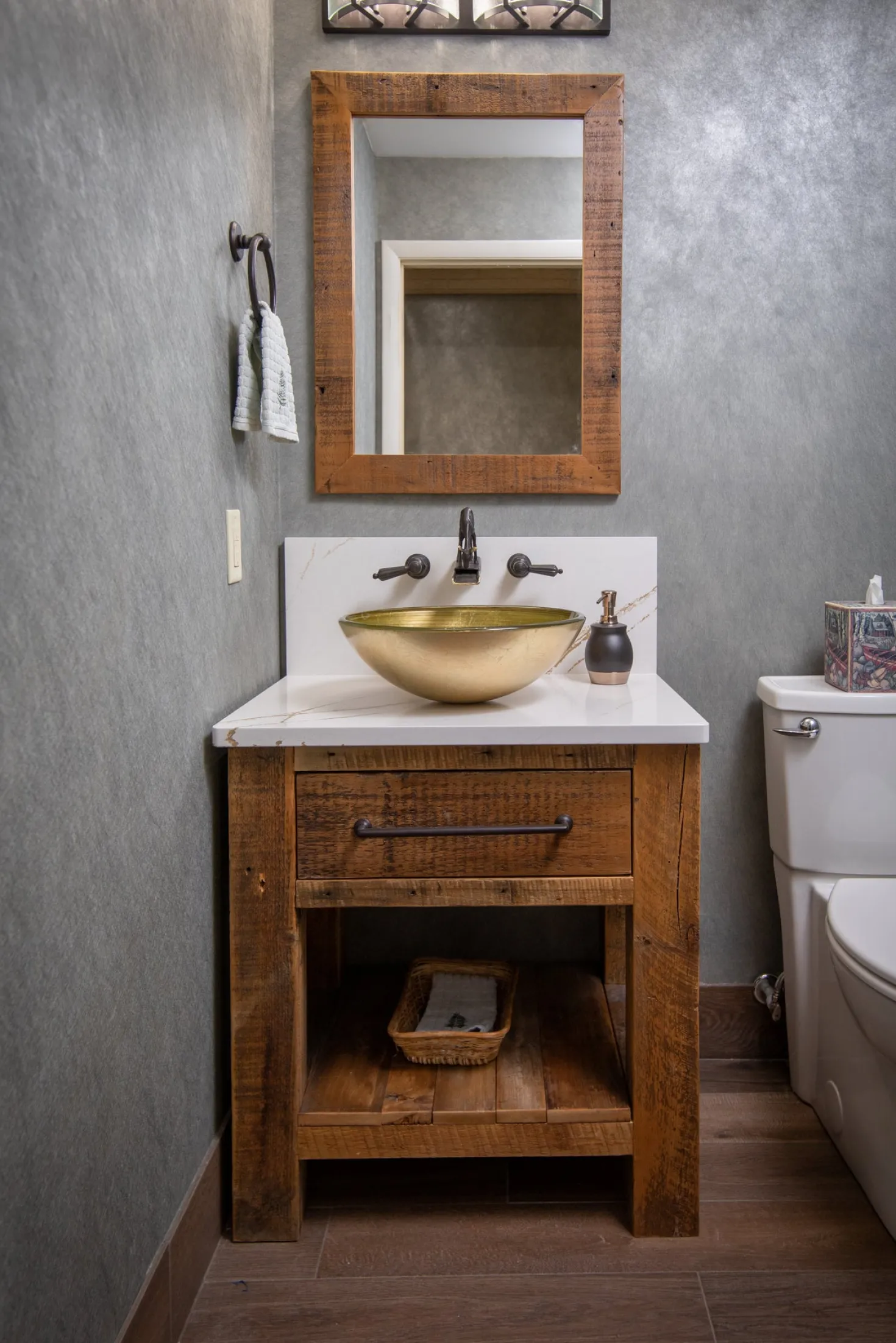 Eden Bath Venice Round Vessel Glass Sink in Khaki
