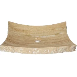Eden Bath White Travertine Large Zen Sink