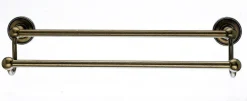 Ed7Gbza 18" Double Towel Bar With Beaded Detail In German Bronze