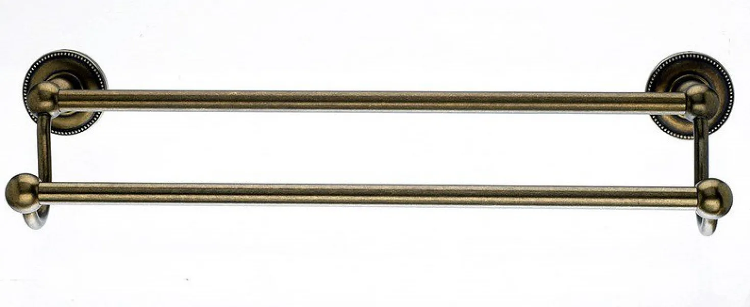 Ed7Gbza 18" Double Towel Bar With Beaded Detail In German Bronze