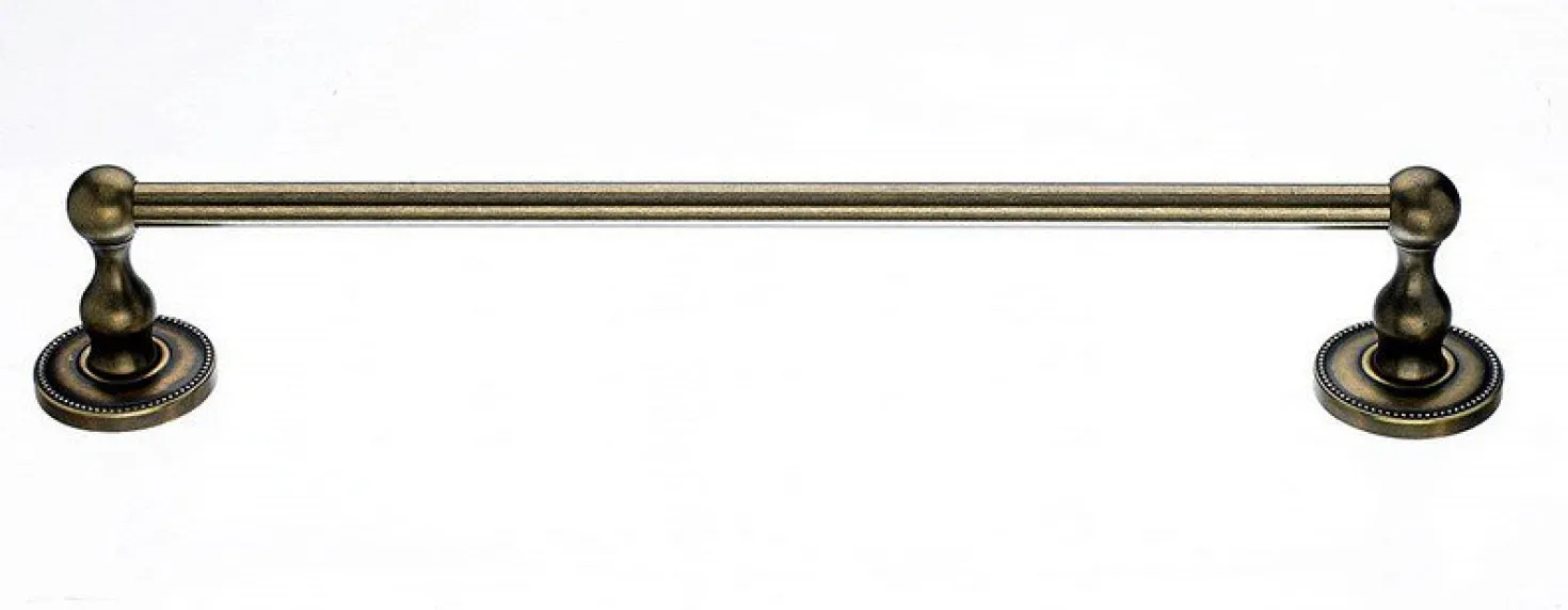 Ed6Gbza 18" Single Towel Bar With Beaded Detail In German Bronze
