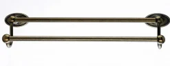 Ed7Gbzc 18" Double Towel Bar With Oval Backplate In German Bronze