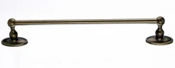 Ed6Gbzc 18" Single Towel Bar With Oval Backplate In German Bronze