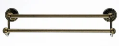 Ed7Gbzf 18" Double Towel Bar With Rope Detail In German Bronze