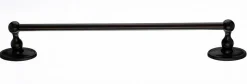 Ed6Orbc 18" Single Towel Bar With Oval Backplate In Oil Rubbed Bronze