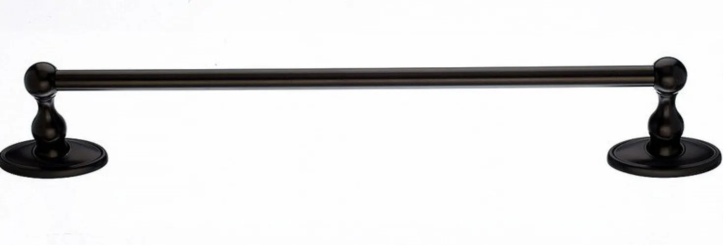 Ed6Orbc 18" Single Towel Bar With Oval Backplate In Oil Rubbed Bronze
