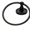 Ed5Orbe Towel Ring With Ribbon & Reed Detail In Oil Rubbed Bronze