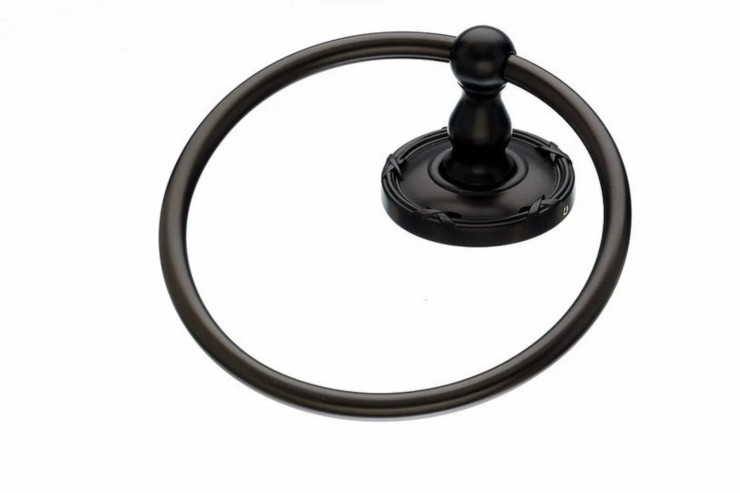 Ed5Orbe Towel Ring With Ribbon & Reed Detail In Oil Rubbed Bronze