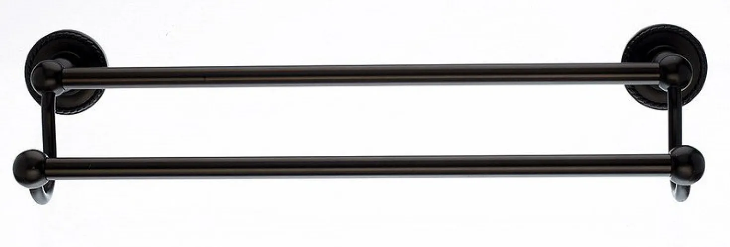 Ed7Orbf 18" Double Towel Bar With Rope Detail In Oil Rubbed Bronze