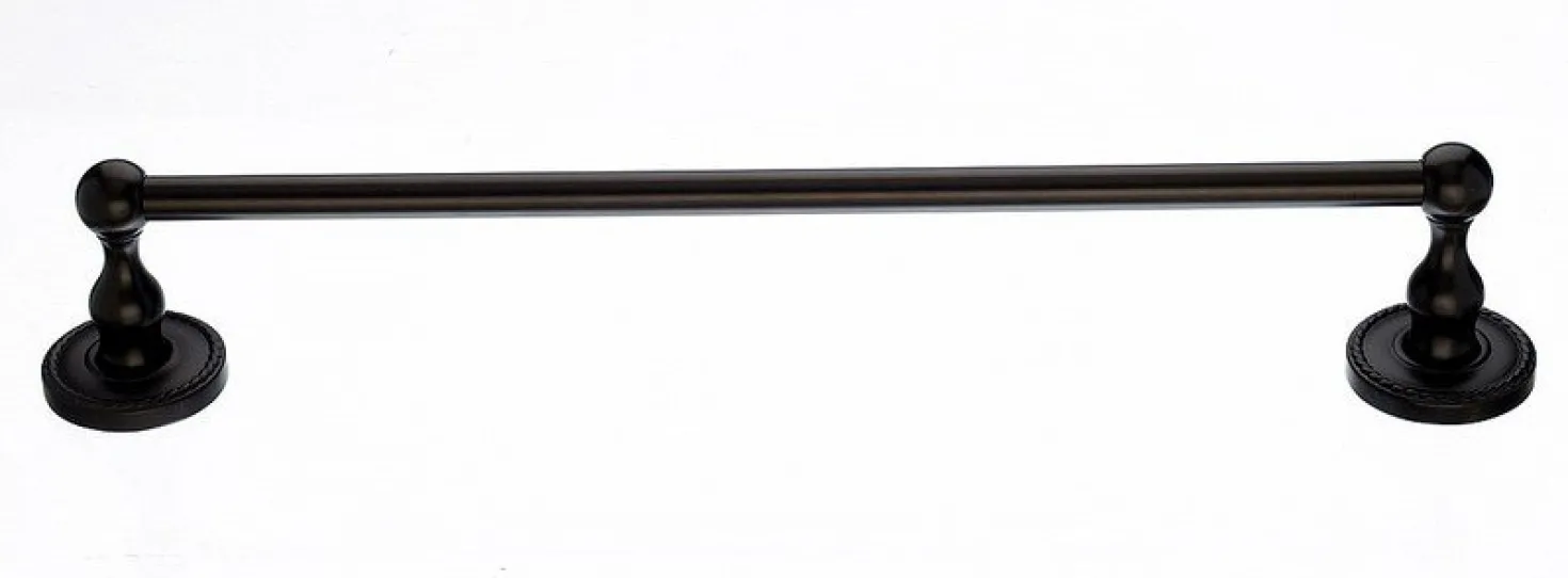 Ed6Orbf 18" Single Towel Bar With Rope Detail In Oil Rubbed Bronze