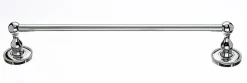 Ed6Pca 18" Single Towel Bar With Beaded Detail In Polished Chrome