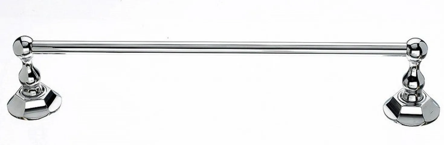 Ed6Pcb 18" Single Towel Bar With Hex Detail In Polished Chrome