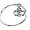 Ed5Pce Towel Ring With Ribbon & Reed Detail In Polished Chrome
