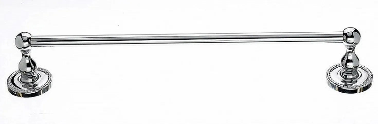 Ed6Pcf 18" Single Towel Bar With Rope Detail In Polished Chrome