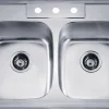 34" Equal Double Bowl Topmount 20 Gauge Stainless Steel Kitchen Sink
