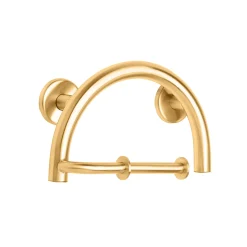 Half Moon Grab Bar with Toilet Paper Holder