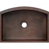 33" Hammered Copper Rounded Apron Front Single Basin Kitchen Sink in Glazed White
