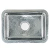 20" Hand-Hammered Stainless Steel Dual Mount Bar Sink