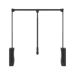 Hardware Resources Black Powder Coat Soft-close Expanding Wardrobe Lift