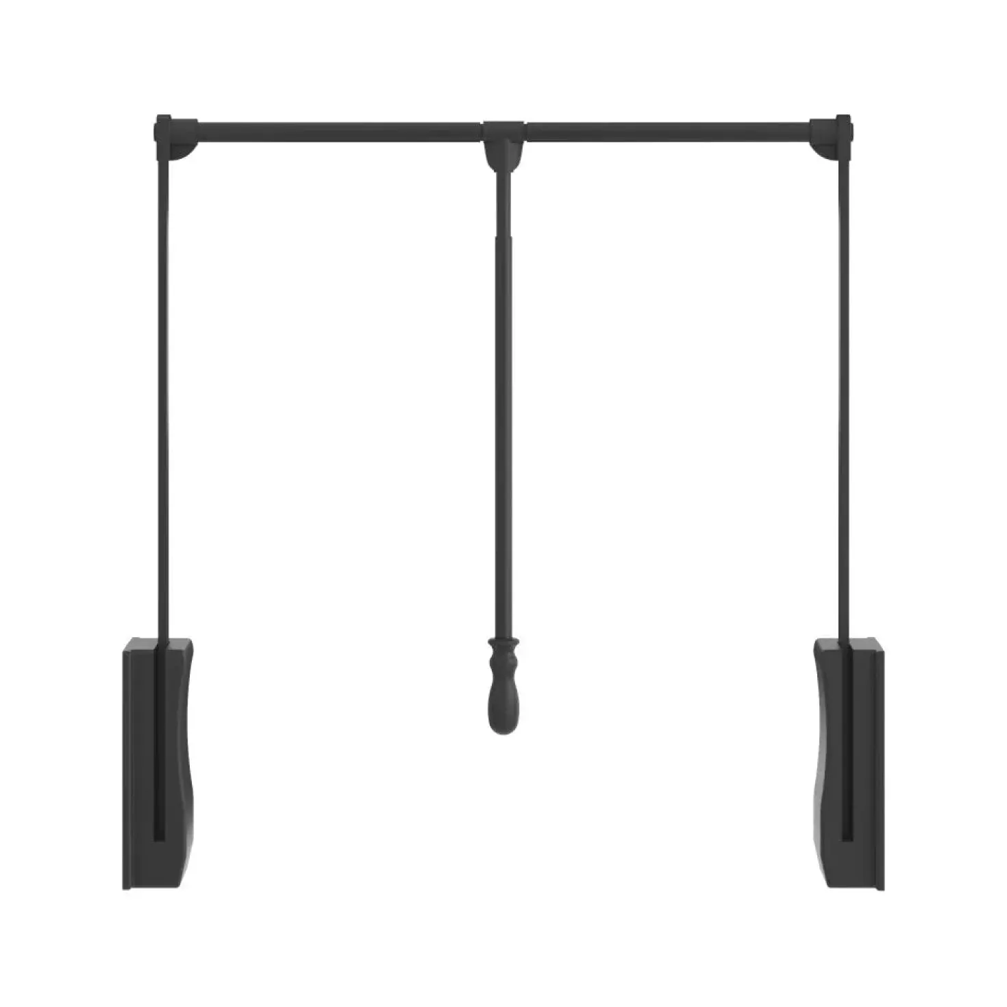 Hardware Resources Black Powder Coat Soft-close Expanding Wardrobe Lift