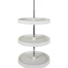 Hardware Resources 18" Diameter Round Plastic Lazy Susan Set with Twist and Lock Pole