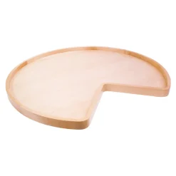 Hardware Resources 24" Diameter Kidney Wooden Lazy Susan without Hole