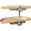 Hardware Resources Half-Moon Lazy Susan Set with Wood Trays