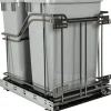 Hardware Resources Metal Double Trashcan Black Nickel with Grey