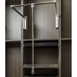 Hardware Resources Polished Chrome Soft-close Expanding Wardrobe Lift