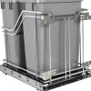 Hardware Resources Polished Chrome Trashcan Pullout with Soft-close Slides
