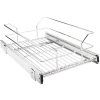 Hardware Resources Polished Chrome Pullout Basket for Cabinet Opening