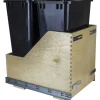 Hardware Resources Preassembled 50 Quart Double Pullout Waste Container System