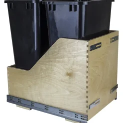 Hardware Resources Preassembled 50 Quart Double Pullout Waste Container System