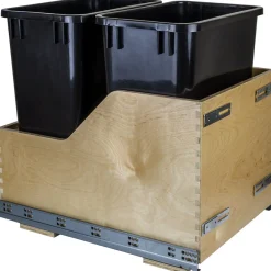 Hardware Resources Preassembled 35 Quart Double Pullout Waste Container System