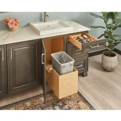 Hardware Resources Preassembled 35 Quart Single Pullout Waste Container System