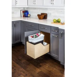 Hardware Resources Preassembled 35 Quart Single Pullout Waste Container System