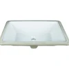 Hardware Resources 18-1/2" Rectangle Undermount White Porcelain Bowl