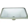 Hardware Resources 16" Rectangle Undermount White Porcelain Bowl